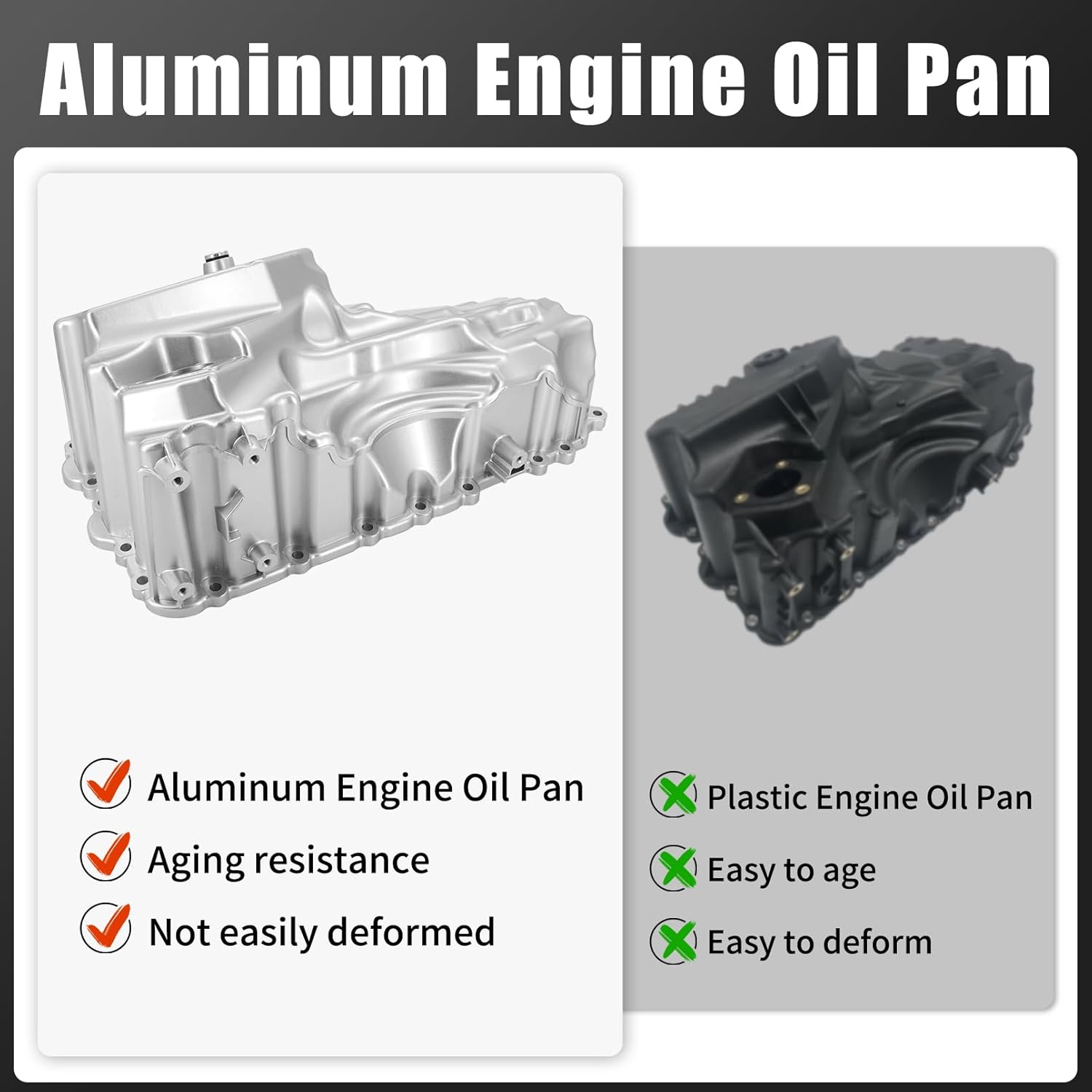 aluminum engine oil pan benefit